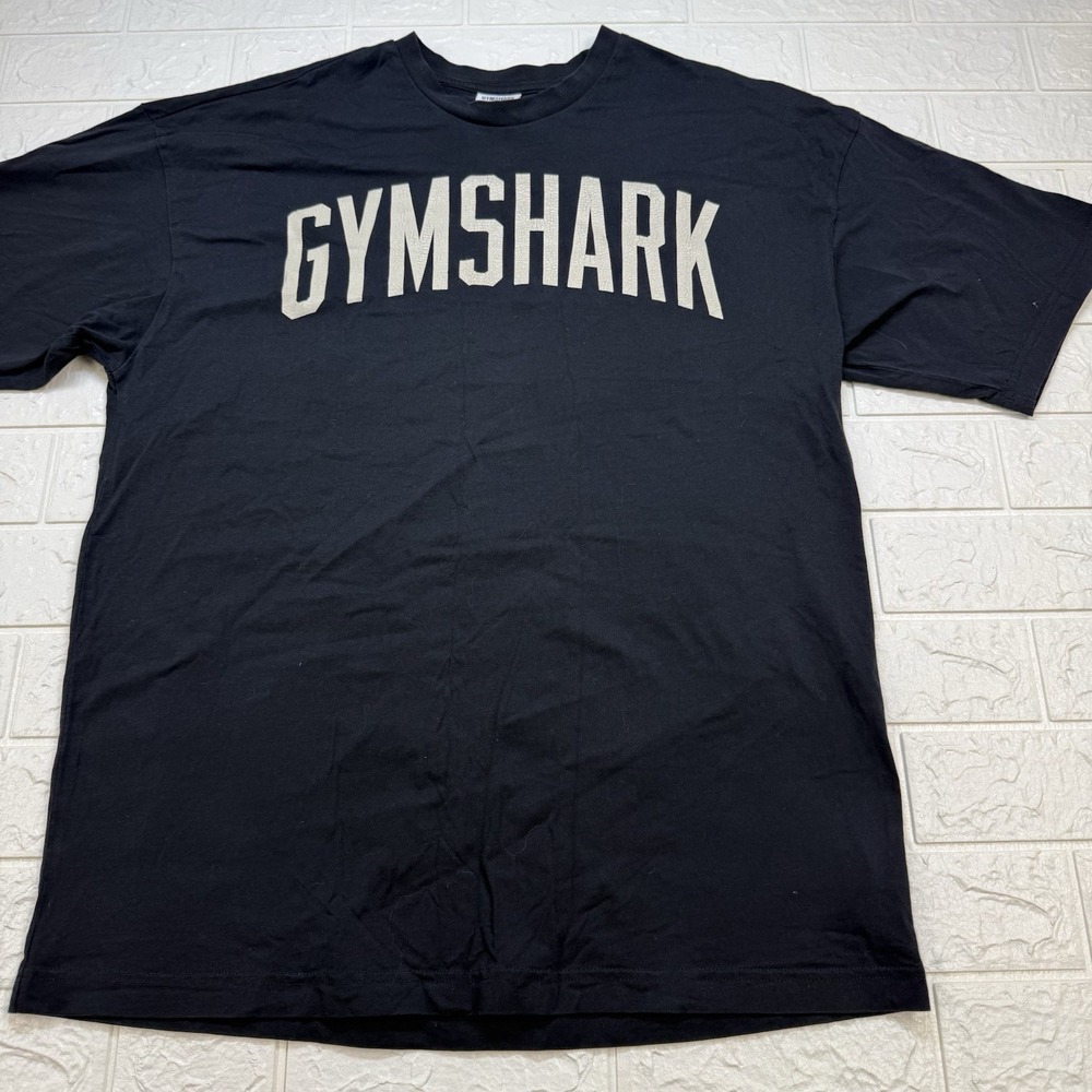 Gymshark Logo Athletic Workout Black T-shirt Adult Unisex Sz Large